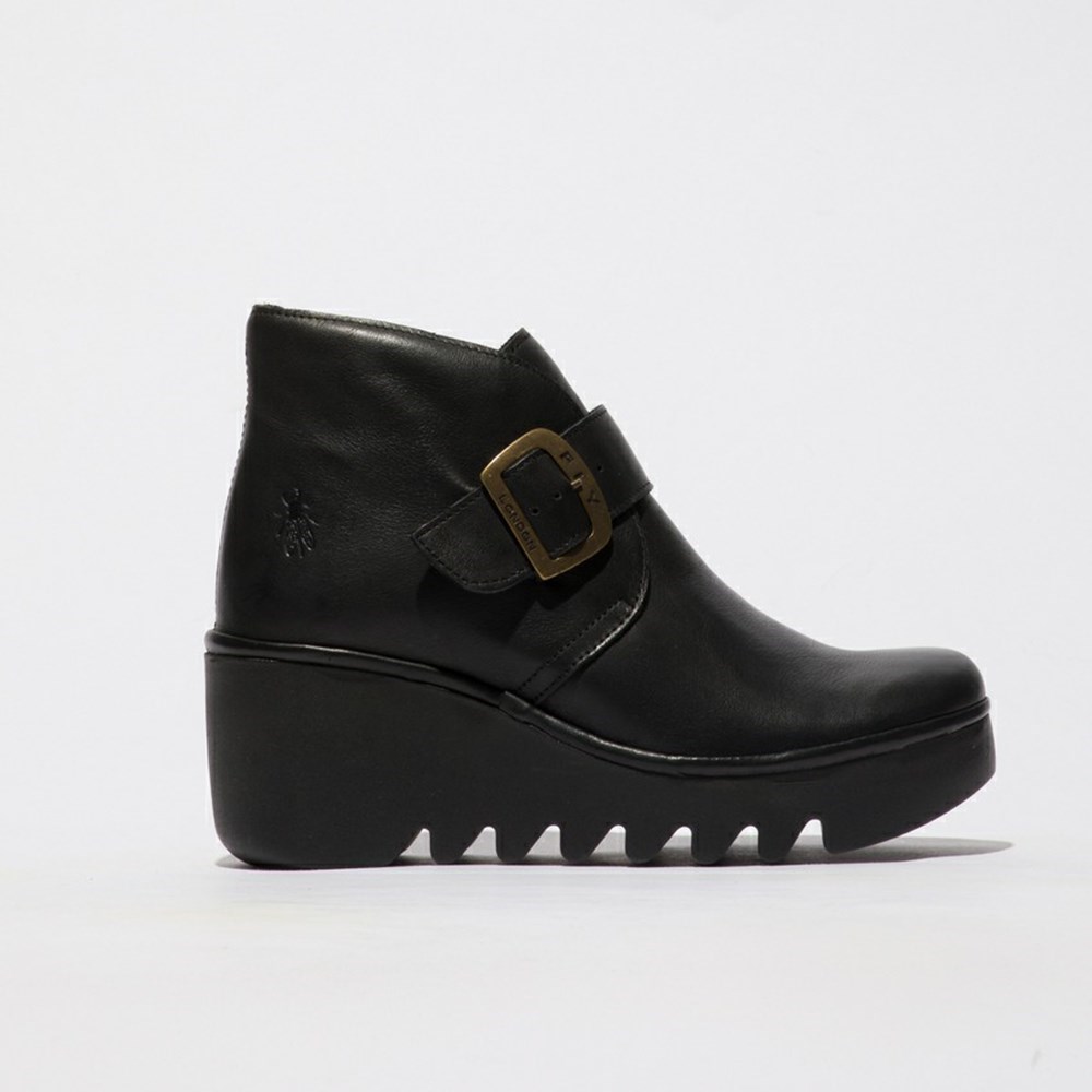 Bottines Fly London Birt397fly Noir Femme | DOU-31091306