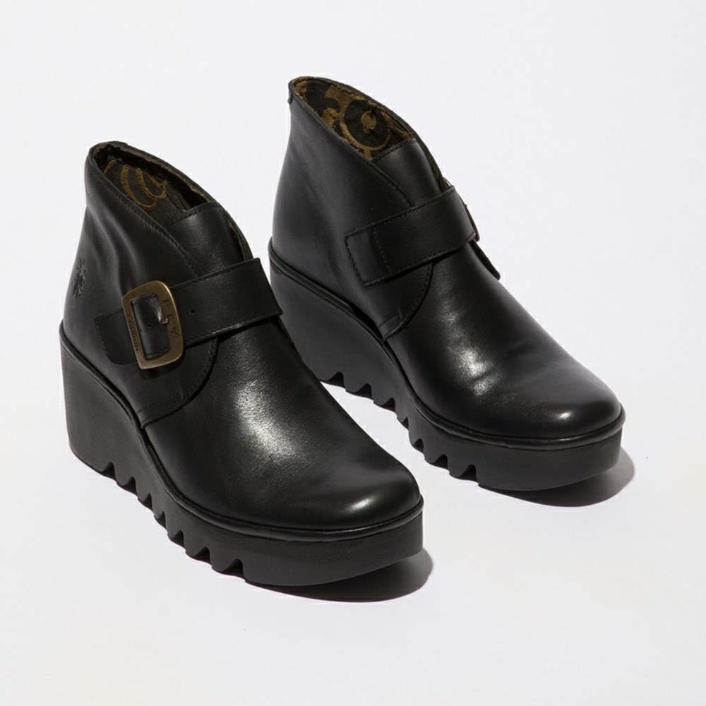 Bottines Fly London Birt397fly Noir Femme | DOU-31091306