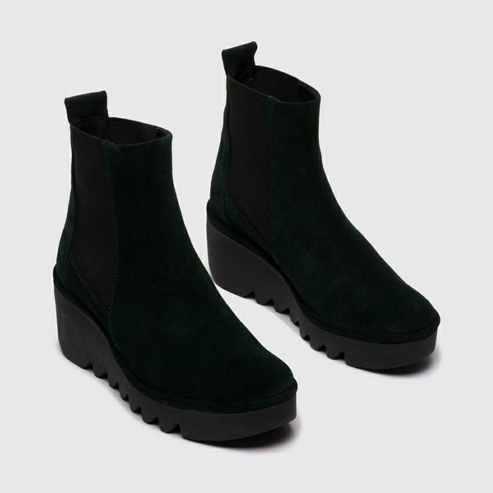 Bottines Fly London Bagu233fly Vert Femme | FRT-12017835