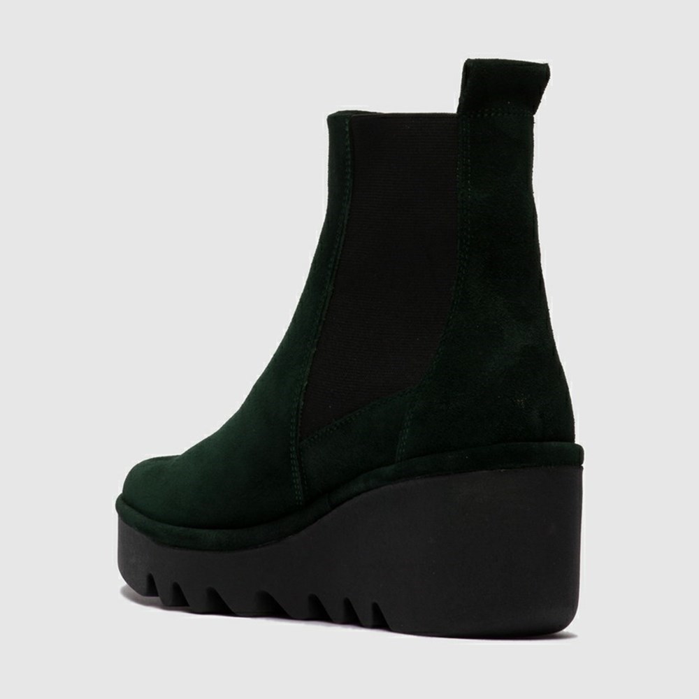 Bottines Fly London Bagu233fly Vert Femme | FRT-12017835