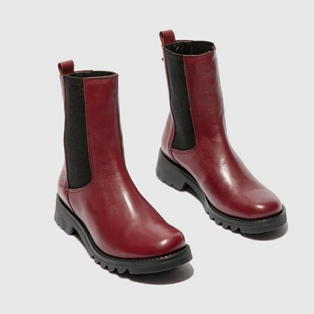 Bottines Fly London Rein795fly Bordeaux Noir Femme | ZOI-58023888