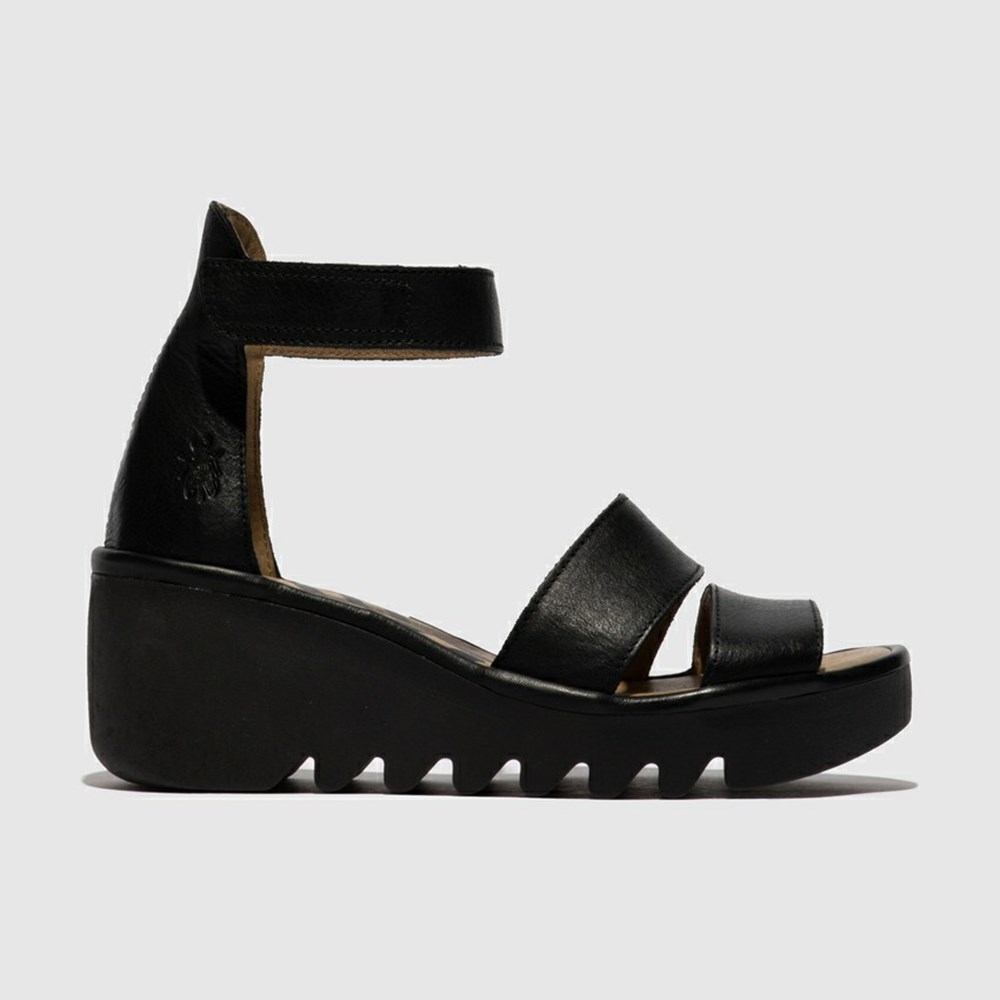 Sandales Fly London Bono290Fly Noir Femme | VLK-85795265