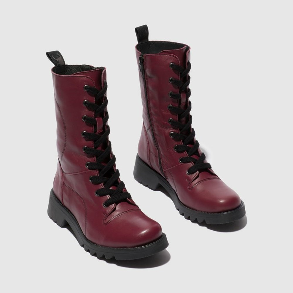 Bottines Fly London Reba640fly Bordeaux Noir Femme | AYB-03604960