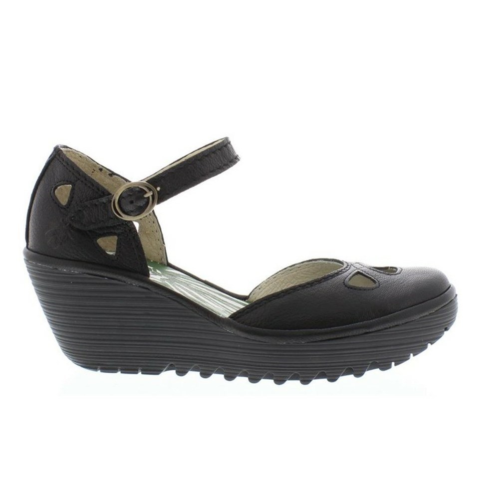 Sandales Fly London Yuna Noir Femme | HCT-18184819