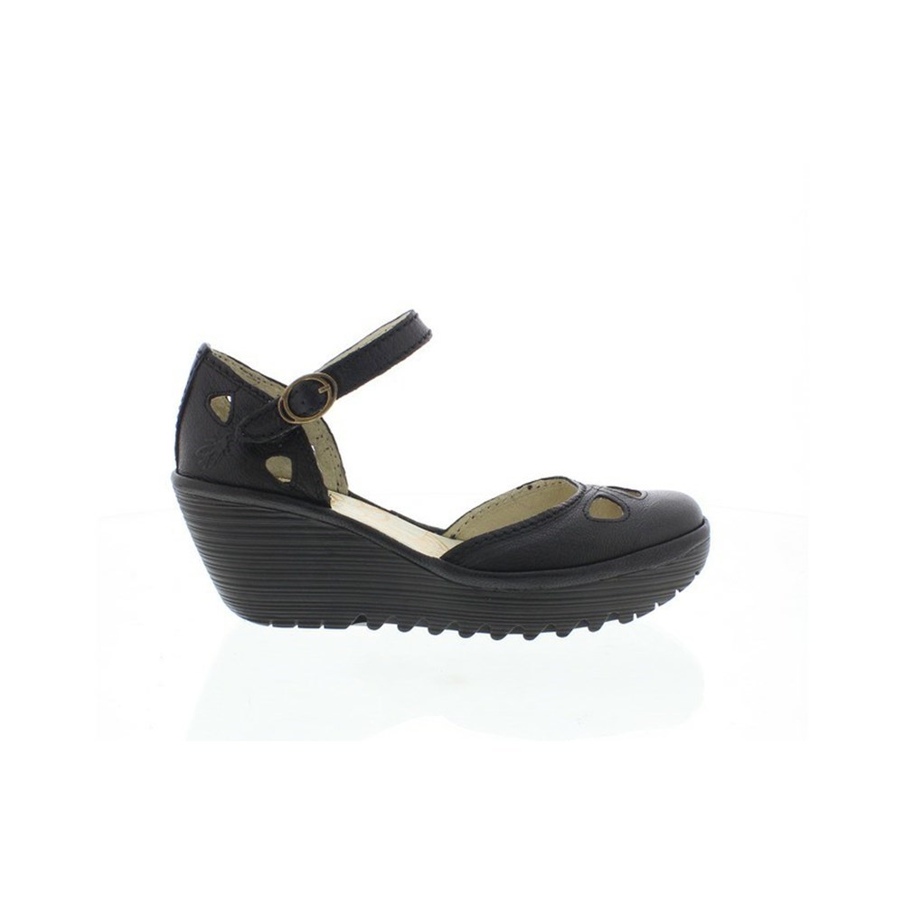 Sandales Fly London Yuna Noir Femme | HCT-18184819