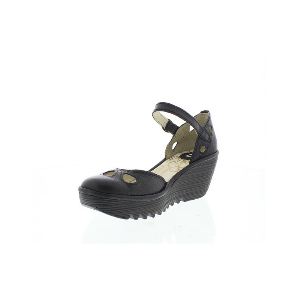 Sandales Fly London Yuna Noir Femme | HCT-18184819